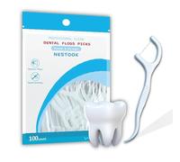 100 Pcs Floss Sticks Dental Floss Sticks, Disposable Tooth Picks Portable Teeth Gums Advance Interdental Cleaning Tool for Travel Home Office, Dental Floss Picks, 2 in 1 Dental Toothpick