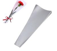 100 Pcs flower packaging transparent bag,flowers bouquet sleeve transparent cellophane Suitable for flower shop, shopping mall flower packaging (15X8)