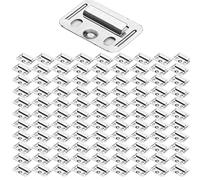 100 Pcs Flush Mount Bracket, Stainless Steel Wall Panel Buckle Clamp Fixing Piece for Large Picture Display Art Gallery Wall Mount