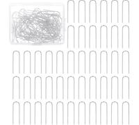100 PCS Fork Pins for Sewing, U-Shaped Stainless Steel Sewing Pins, 0.9 Inch Long Fork Multipurpose Straight Blocking Pins for Sewing, Jewelry Display, Home Decor (Silver)