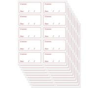 100 Pcs Freezer Labels Easy Peel Off, Food Labels Stickers, No Sticky Residue Fefrigerator Date Label Stickers(Red) (100)