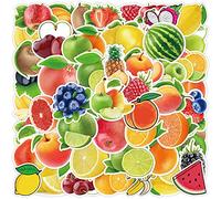 100 Pcs Fruits and Vegetables Stickers|Fruits and Vegetables Waterproof Vinyl Sticker for Water Bottles Laptop Refrigerator Luggage Cup Computer Mobile Phone Aesthetic Decals