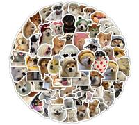 100 PCS Funny Dog Stickers - Waterproof Vinyl Dog Decals for Kids, Teens & Lovers - Cute Animal Stickers for Laptops, Water Bottles, Notebooks, Luggage & Phones
