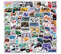 100 Pcs Gamepad Stickers Cool Fashionable Trendy Gaming Stickers Vinyl Waterproof Funny Decals for Teen Adult Boys Girls Water Bottle Car Laptop Luggage Skateboard Bike Phone Computer Travel Case