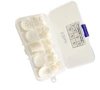 100 PCS Genuine Mother of Pearl Shell Buttons 4 Holes White with Natural Shimmer,7 Sizes 11mm to 25mm MOP Buttons for Shirts, Dress and Coats