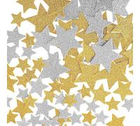 100 pcs Glitter Star Foam Stickers - Gold & Silver Self-Adhesive Craft Stickers in Assorted Sizes for Kids DIY Art, Scrapbooking, Reward Charts, Bulletin Boards and Classroom Decorations