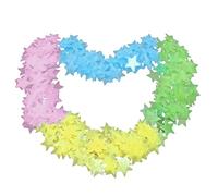 100 Pcs Glow in Dark Luminous Fluorescent Plastic Wall Stickers Murals for Kids Bedroom Home Ceiling Art Noctilucent Decorations 100PCS (R, One Size)