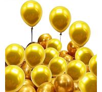 100 pcs Gold Balloons, 10 inch Metallic Latex Balloons for Valentines Wedding Anniversary Birthday Party Decorations