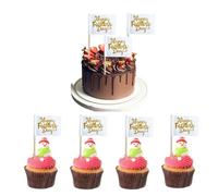 100 Pcs Gold Happy Father's Day Cupcake Flags Mini Best Super Dad with Love Father Party Theme Toothpick Stick Flags Happy Father's Day Cupcake Toppers Cocktail Food Flag Decorations
