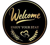 100 Pcs Gold Welcome Hotel Guest Stickers 2inch Hotel Key Card Labels for Envelope Gift Wrapping