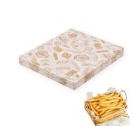 100 PCS Greaseproof Paper Sheets 25 * 21.5cm Baking Wrapping Paper Oil-Proof Food Basket Liners for Sandwich Hamburger Fries Breads Cake Hot Dogs Food Wrapping Packing