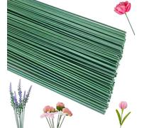 100 Pcs Green Florist Wire 2 mm, 40 cm long Floral Wire Stems, Floristry Craft Wires for Flower Arrangements, Bouquet Wrapping, Wreath Making Supplies and DIY Projects