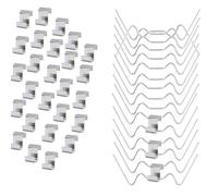 100 Pcs Greenhouse Stainless Steel Glass Clips Pane Window Fixings- 50 Pcs Greenhouse Glazing W Wire Clips, 50 Pcs Greenhouse Glazing Z Wire Clips for Greenhouse Glass Clips