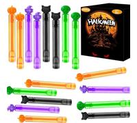 100 Pcs Halloween Bubbles Party Favors Basket Goodie Bag Stuffers Bulk, Mini Bubble Wands, Treats Non Candy, Halloween Birthday Party Supplies, School Prizes, Classroom Rewards, Trick or Treat