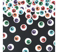 100 Pcs Halloween Eyeballs Paper Confetti, Multicolor Bloodshot Monster Eyeballs, Irregular Planar Eye Confetti, Double-Sided Spooky Table Scatters for Halloween Terror Props, Trick or Treat Decor