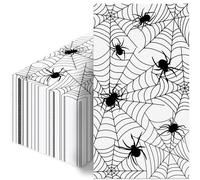 100 PCS Halloween Napkins - Spider Webs Design, Cocktail Disposable Paper Napkins, Decorative Dinner Hand Napkin for Festival Birthday Party Decoration