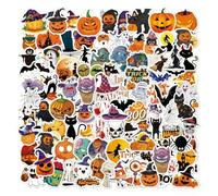100 Pcs Halloween Stickers Shiny Waterproof Stickers for Children Vinyl Stickers for Halloween Party Decoration