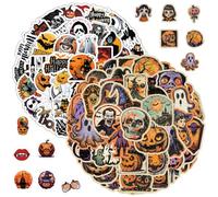 100 Pcs Halloween Stickers, Waterproof Vinyl Sticker Cartoon Stickers Halloween Water Bottle Scrapbook Sticker Crafts Scrapbook Theme Party Supplies for Laptop Water Bottle Skateboard Guitar