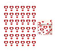 100 Pcs Hanging Red Heart Swirls Set, Heart Shaped Swirl Hanging Decoration Kit for Valentine's Day, Romantic Heart Rain Silk Sequin Decorations for Engagement Bridal Party Wedding Anniversary