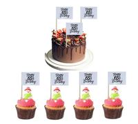 100 Pcs Happy 65th Birthday Black Cupcake Flags Mini Cheers to 65Years Birthday Party Theme Toothpick Stick Flags Happy 65th Birthday Anniversary Cupcake Toppers Cocktail Food Flag Decorations