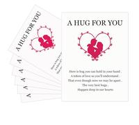 100 Pcs Heart Pocket Hug Gift Card Blank Cardstock Keepsake Valentine's Day Gifts Pocket Hug Greeting Card Social Gift Made With Love Exchange Bracelet Packaging Card of Jewelry Display (white)
