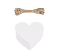 100 Pcs Hearts,Paper Heart Card Boxes Shaped Valentines Gift Tags Cutouts Tissue White Blank Cards with 10m String Cardboard Favors Label Seal Party Favor Nurse Day Gifts Sticky Notes,for Arts Crafts