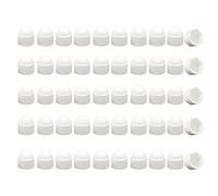 100 Pcs Hex Nut Cover, M6 x 10 mm White Bolt Dome Caps Covers,Plastic Dome Bolt Nut Protection Caps Cover for Bolts,Hex Hexagon Screws