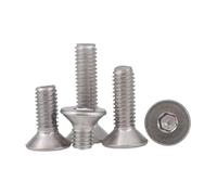 100 Pcs Hexagon socket countersunk screw Hexagon socket countersunk screw full thread DIN7991 M5-0.8X12 Stainless steel 304 A2-70 DIN7991 M5-0.8X12 304 B