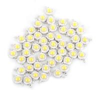 100 Pcs High Power Led Chip, 3W Super Bright Intensity SMD Light Emitter Components Diode Bulb Lamp Beads Chip DIY Lighting Fixtures for Floodlight Spotlight(White 6000-6500K)