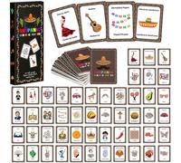 100 PCS Hispanic Heritage Month Decorations Match Cards, Spanish Heritage Educational Memorizing Match for Adults Boy Girl, Hispanic Giveaways Gifts for Latino American Home Classroom Party Activities