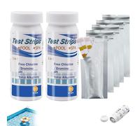 100 Pcs Hot Tub Test Strips, 3 in 1 PH Test Strips Set, Measurement of PH Alkalinity Free Chlorine,for Lazy Spa Tubs Pool Water Testing Kit Accessories