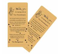 100 Pcs Housekeeping Tip 3.15×6.6 inch Housekeeping Thank You Tip Envelopes Hotel Cash Envelopes for Hotel Motel Coin Seed Money Gratuity Key Cards Saving Check