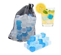 100 Pcs Ice Cubes Reusable - 100 Pieces Refreezable Cooling Blocks 2.5cm PE