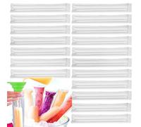 100 Pcs Ice Pop Bags,Disposable Popsicles Moulds Bag,with Seal for DIY Popsicle Make Healthy Snack Food,Yogurt Sticks Juice Fruit Smoothies With Funnel,With Silicone for Homemade,with Zip Seal