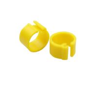 100 Pcs Inner Diameter 8mm Bird Pigeon Foot Ring Ten Colors Without Text Light weight Freedom Of Action Poultry Carry for Chickens, Ducks, Hens, Poultry(Yellow 100pcs)