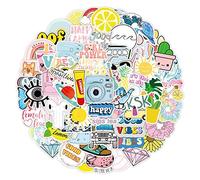 100 Pcs Ins Vsco Stickers, Cute Lovely Ins-Style Sticker for Kids Boys Girls Adult, Durable Aesthetic Decals for Water Bottle Laptop Skateboard Bicycle Motorbike Car Computer Scrapbook