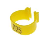 100 pcs Inside diameter 1.6/1.8cm snap-on Chicken Foot Ring Duck Goose Bird Quail Poultry Hen Ring Poultry Recognition(yellow,1.6 cm)