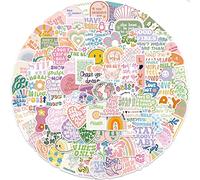 100 PCS Inspirational Girl Pink Stickers Pack for Water Bottle, Laptop, Phone, Luggage, Skateboard Stickers for Adults Teens Girls Kids