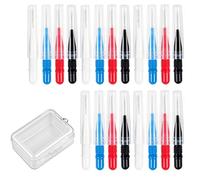 100 Pcs Interdental Brush Toothpick Tooth Flossing Head Oral Dental Hygiene Hygiene Brush, Mini Tooth Cleaning Tool for Cleaning Gaps Between Teeth (4 Colors)