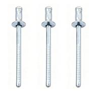 100 Pcs Iron Single Drum Blind Rivets, 4mm Dome Head Open End Pop Rivets for Metal Wood Plastic, Indoor Outdoor Fixings(4x15mm)