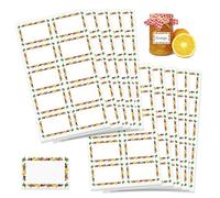 100 pcs Jam Jar Labels, Self Adhesive Labels for Jars, Easy Peel Off Jar Label 67 x 45 mm for Kitchen Food Bottle Freezer Preserves Containers