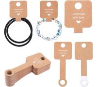 100 Pcs Jewellery Display Cards，Earring Holder Cards Self Adhesive Jewelry Packaging Selling Card，Necklace Display Cards Bracelet Display Cards for Necklaces, Bracelets, Earrings Keyrings（4 x1.5 cm）