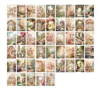 100 Pcs Journaling Decorative Paper Scrapbooking Background Paper Journal Scrapbooking Card Making Decorative Retro Cardstock Sheets