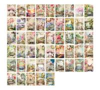 100 Pcs Journaling Decorative Paper Scrapbooking Background Paper Journal Scrapbooking Card Making Decorative Retro Cardstock Sheets