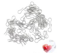 100 Pcs Jump Rings,Metal Rings, Nichrome Wire, Pottery R-Shaped Hanging Burning Needle Small Size High Temperature R-Shaped Pins for Kiln Firing Jewelry Making Craft Supplies