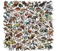 100 PCS Jurassic World Stickers, Waterproof Vinyl Dinosaur Stickers for Kids Teens Boys Girls, Aesthetic Animal Sticker Party Favors for Wall Laptop Computer Guitar Water Bottles DIY Crafts
