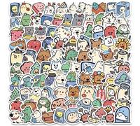 100 Pcs Kawaii Animals Stickers, BetterJonny Gift for Kids Teen Adult, Lovely Waterproof Vinyl Decals for Laptop Water Bottles Skateboard Bike Car Helmet Luggage Guitar Scrapbook Phone Pad