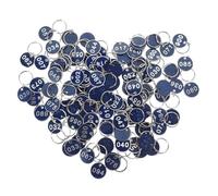 100 Pcs Key Tags Number from 1 to Storage Bathroom Plate Hand Hanging for Luggage Lockers Organizer(Blue)