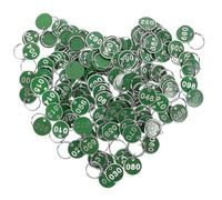 100 Pcs Key Tags Number from 1 to Storage Bathroom Plate Hand Hanging for Luggage Lockers Organizer(Green)