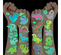 100+ PCS Kids Tattoos Boys,Dinosaur Party Bags Fillers Temporary Tattoos Glow in The Dark Stickers for Kids Dinosaur Toys for Boys 3 4 5 6 7 8 9 10 11 12 Year Old Boys Gifts Tattoo Transfers